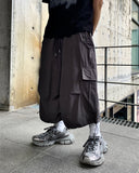 Button Cargo Pocket Bermuda Pants