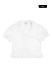 Cressy frill cotton blouse