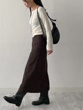 D-ring Stripe H-Line Long Skirt
