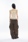 Maria frill puff blouse