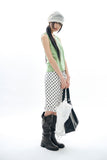 Bubble dot frill skirt
