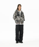 CAMO APPLIQUE HOOD ZIP UP