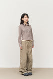 (W) Leaf Striped Shirt