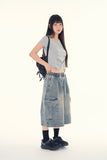 Sierra shirring square-neck tee