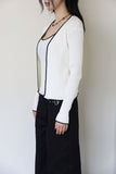 Wave sleeveless cardigan set