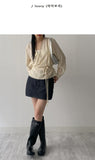 [with cup] Button ribbed sleeveless bra top