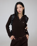 CORDUROY LOGO HOODIE TOP