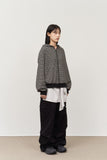 Pars Cropped Striped Zip Up