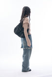 Klint rough crop skirt denim