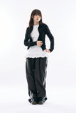 Elixir high-neck shirring zip-up