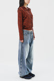 (W) Moor Striped Hooded Jacket
