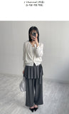 Object wrap skirt slacks