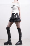 Serena Ribbon Denim Skirt