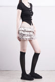Lucent shirring button crop tee
