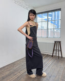 MIX RIBBED SLEEVELESS LONG DRESS