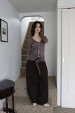 Shiny see-through frill cardigan