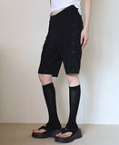 Side snap half pants