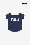 Italia applique raglan tee