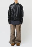 Incision Leather Jacket