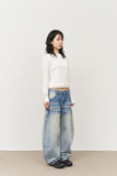 (W) Fake Dot Layered Top