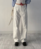 [unisex] Eyelet Cotton Wide Pants