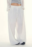 Texture wrinkle wide pants