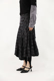 Grunge check long skirt