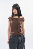Thira stripe 2-way tee