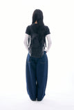 Oberon pintuck balloon denim pants