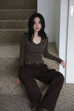 Metal Line Halter Tee