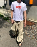 Belted Dyeing Cargo Pocket Pants
