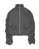 SHIRRING POCKET ZIP JACKET