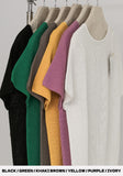 [Premium] Whole Garment Linne Round Short Sleeve Knit