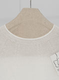 [Premium] Whole Garment Linne Round Short Sleeve Knit