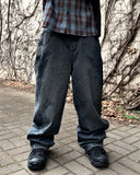 Vintage Oil Washed Damage Jeans