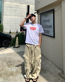 Belted Dyeing Cargo Pocket Pants