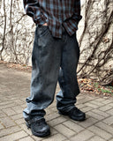Vintage Oil Washed Damage Jeans