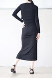 Nail Run Long Sleeveless One Piece + Cardigan Set