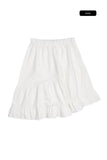 Kivra unbalanced midi skirt