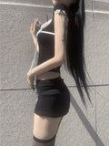 Ludena Tattoo Low-Waist Skirt