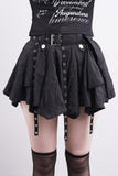 Pia Unbalanced Belt Skirt