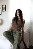 Miller Net Off-Shoulder Top