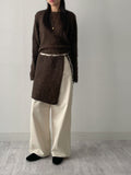 [Skirt SET] Mohair Layered Knit Two-Piece