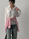 Gente Two Pocket See-Through Blouse
