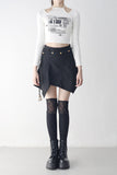 Tall Unbalanced Suede Skirt