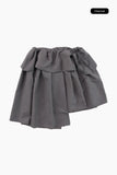 Scon unbalance wrap skirt