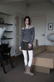 Peril check long sleeve shirt top