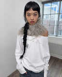 ONE-SHOULDER LONG SLEEVE T-SHIRT