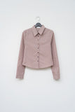 (W) Leaf Striped Shirt