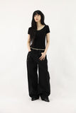Bohemian Studded Black Pants